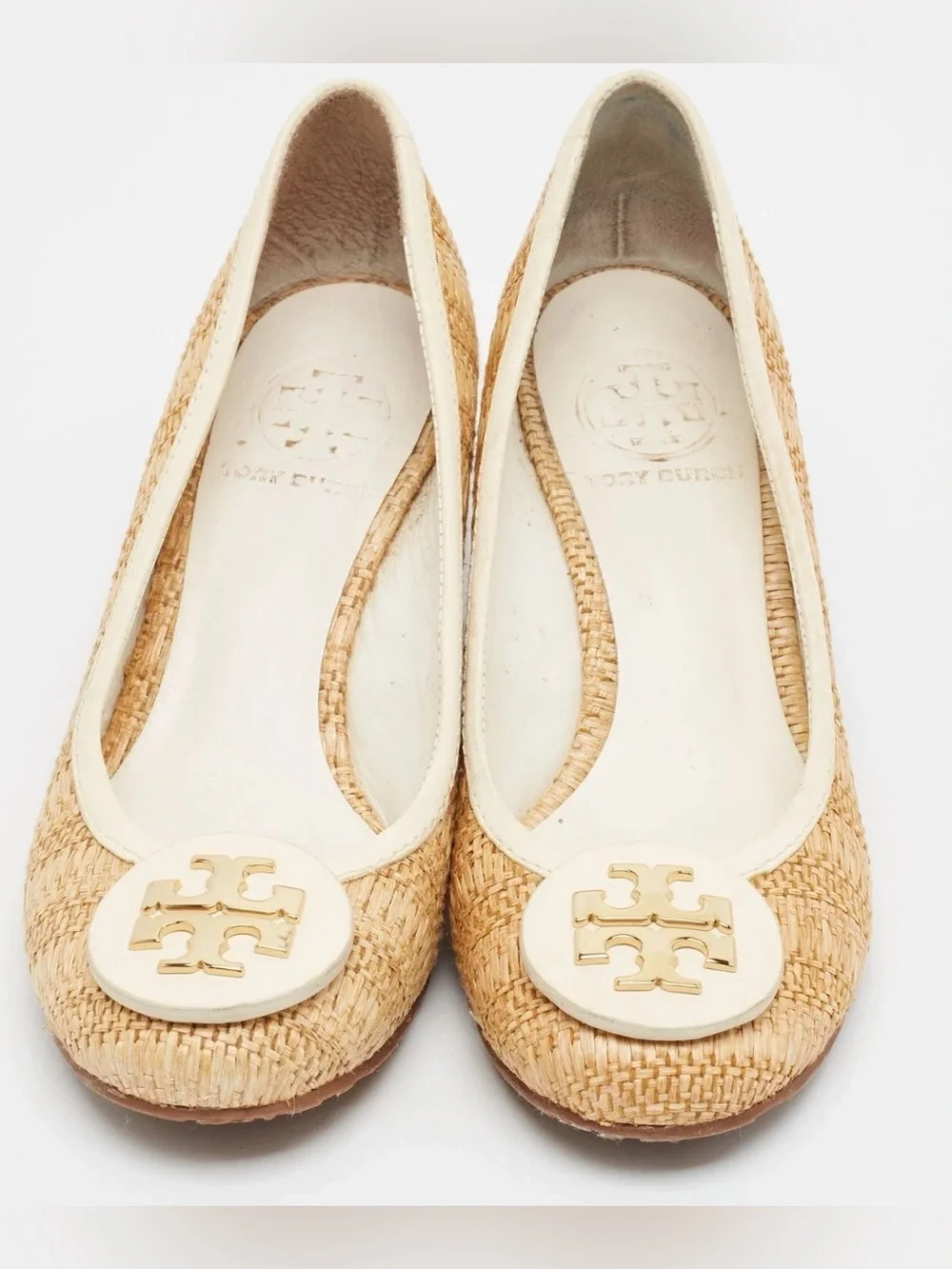 Stunning Tory Burch Reva chunky heel shoes very good condition